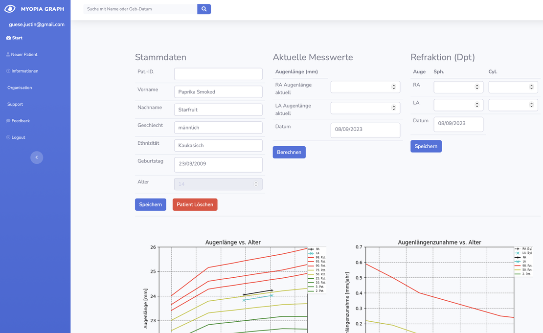 Myopiagraph est un logiciel de **gestion de la myopie**.

